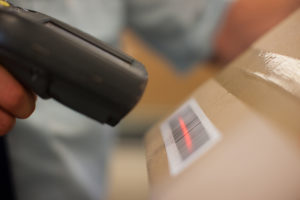 LXE Scanner being used in the warehouse